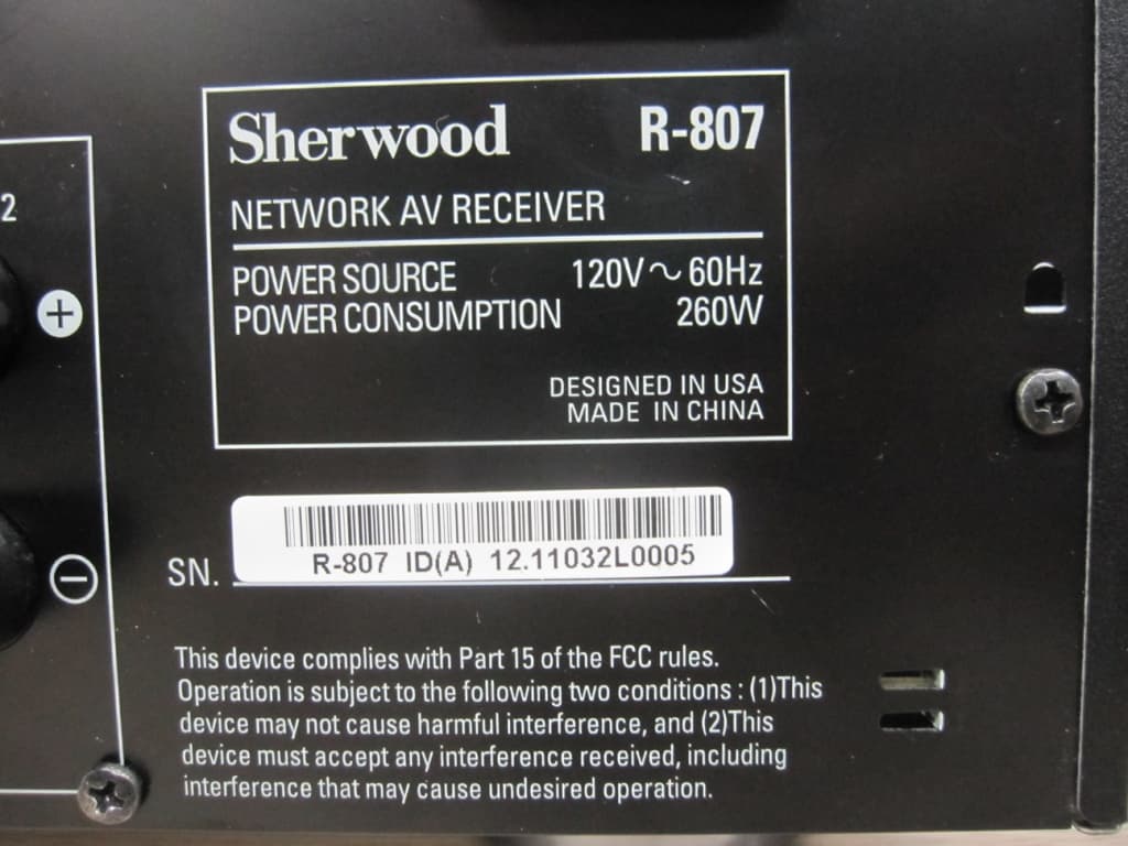 Network AV Receiver (WiFi) - FCC ID VNH-R-807 - Inkel Corporation