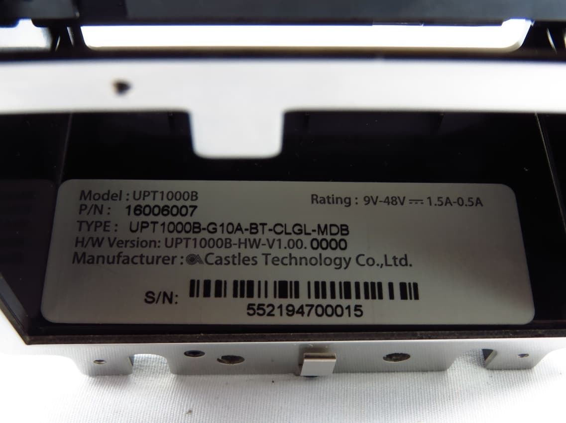 POS Terminal - FCC ID WIYUPT1000-BV - CASTLES TECHNOLOGY CO., LTD.