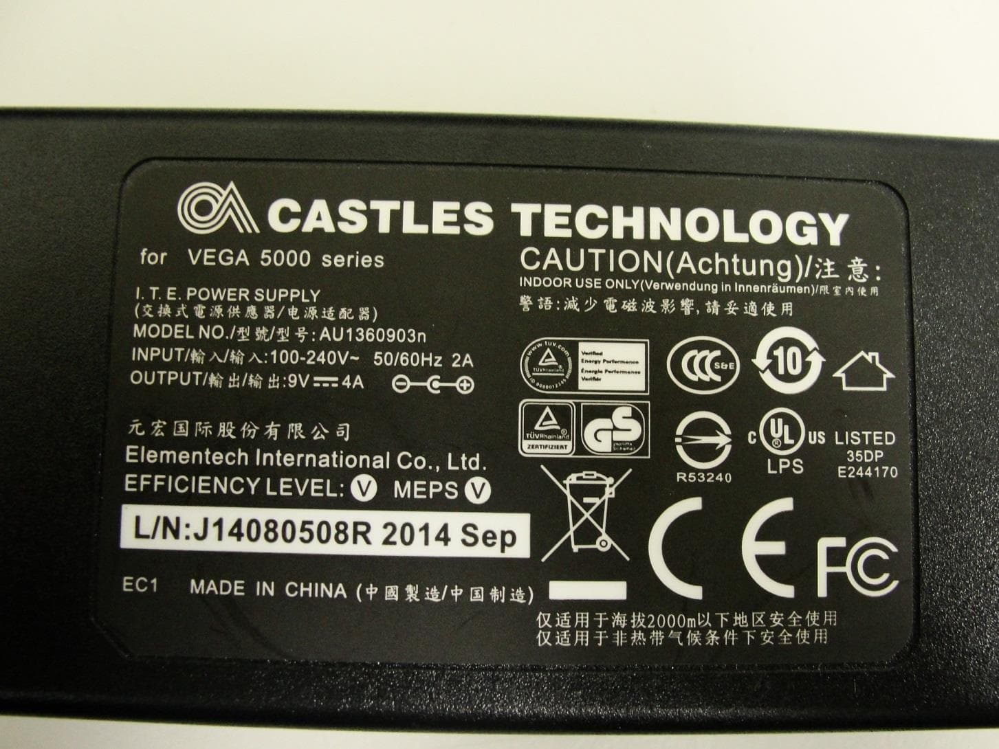 EFTPOS - FCC ID WIYVEGA5000SX3G - CASTLES TECHNOLOGY CO., LTD.