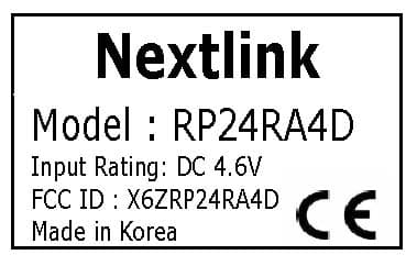2.4GHz RADIO CONTROL - FCC ID X6ZRP24RA4D - Nextlink Co., Ltd.