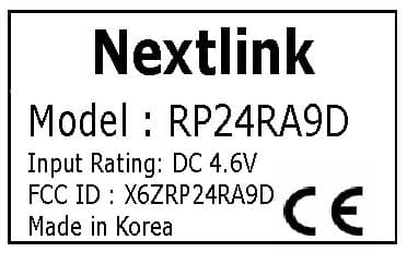 2.4GHz RADIO CONTROL - FCC ID X6ZRP24RA9D - Nextlink Co., Ltd.