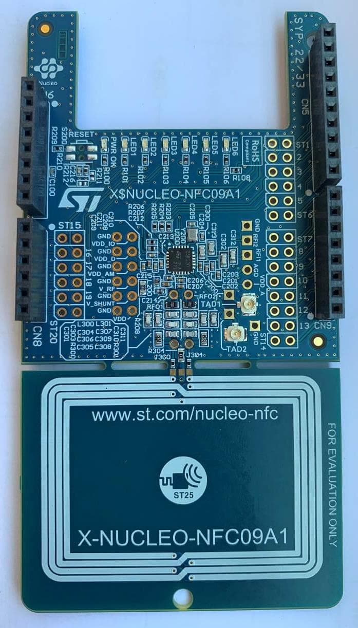 NFC card reader evaluation board - FCC ID YCPNFC09A1 - STMicroelectronics (Rousset) SAS