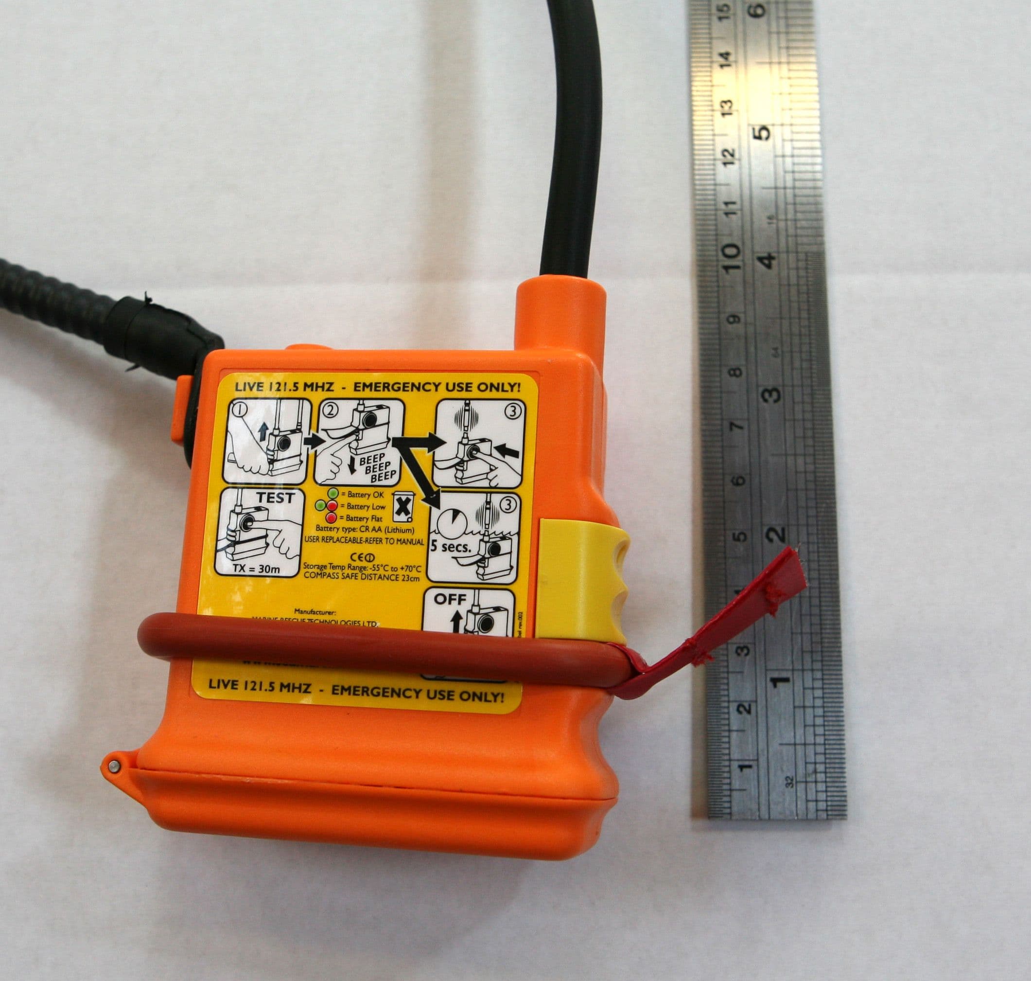 Man over board alerting unit - FCC ID YFGAU9 - Marine Rescue Technologies Ltd