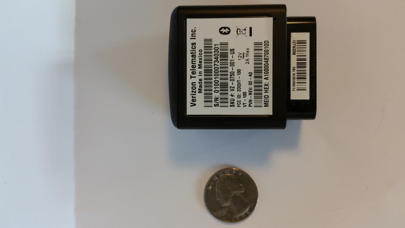GPS Navigation Device with CDMA2000 and Bluetooth - FCC ID ZOQVT-100 - Verizon Connect