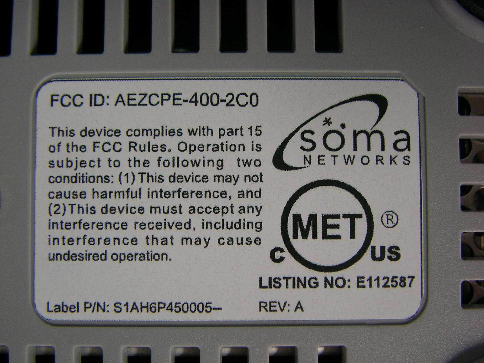 Product image for AEZCPE-400-2C0