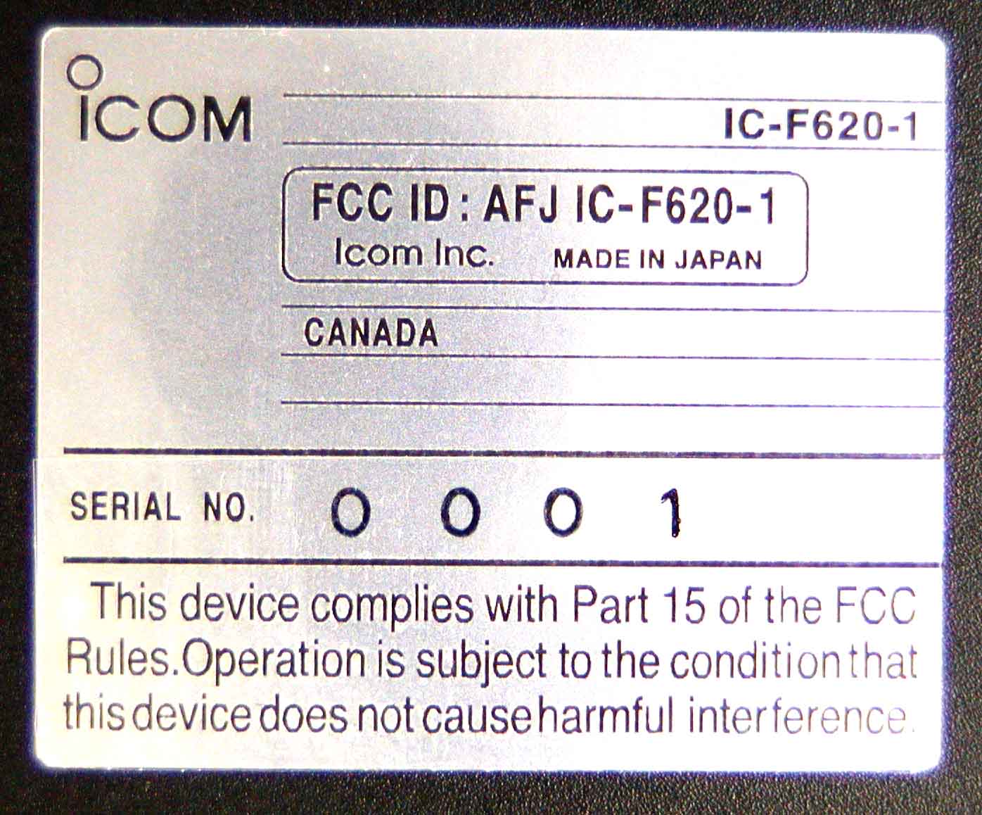Product image for AFJIC-F620-1