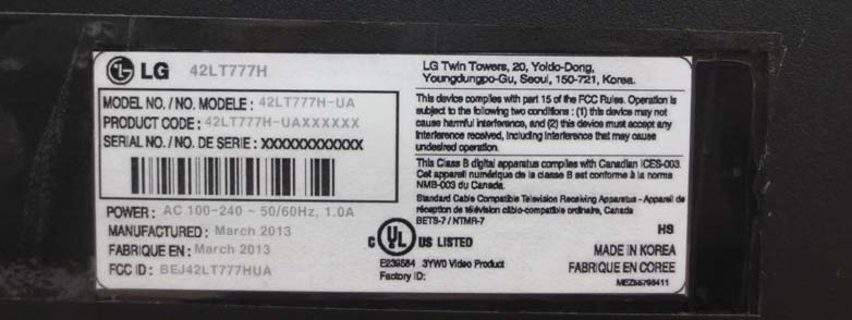 Product image for BEJ42LT777HUA