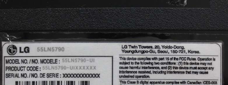 Product image for BEJ55LN5790UI