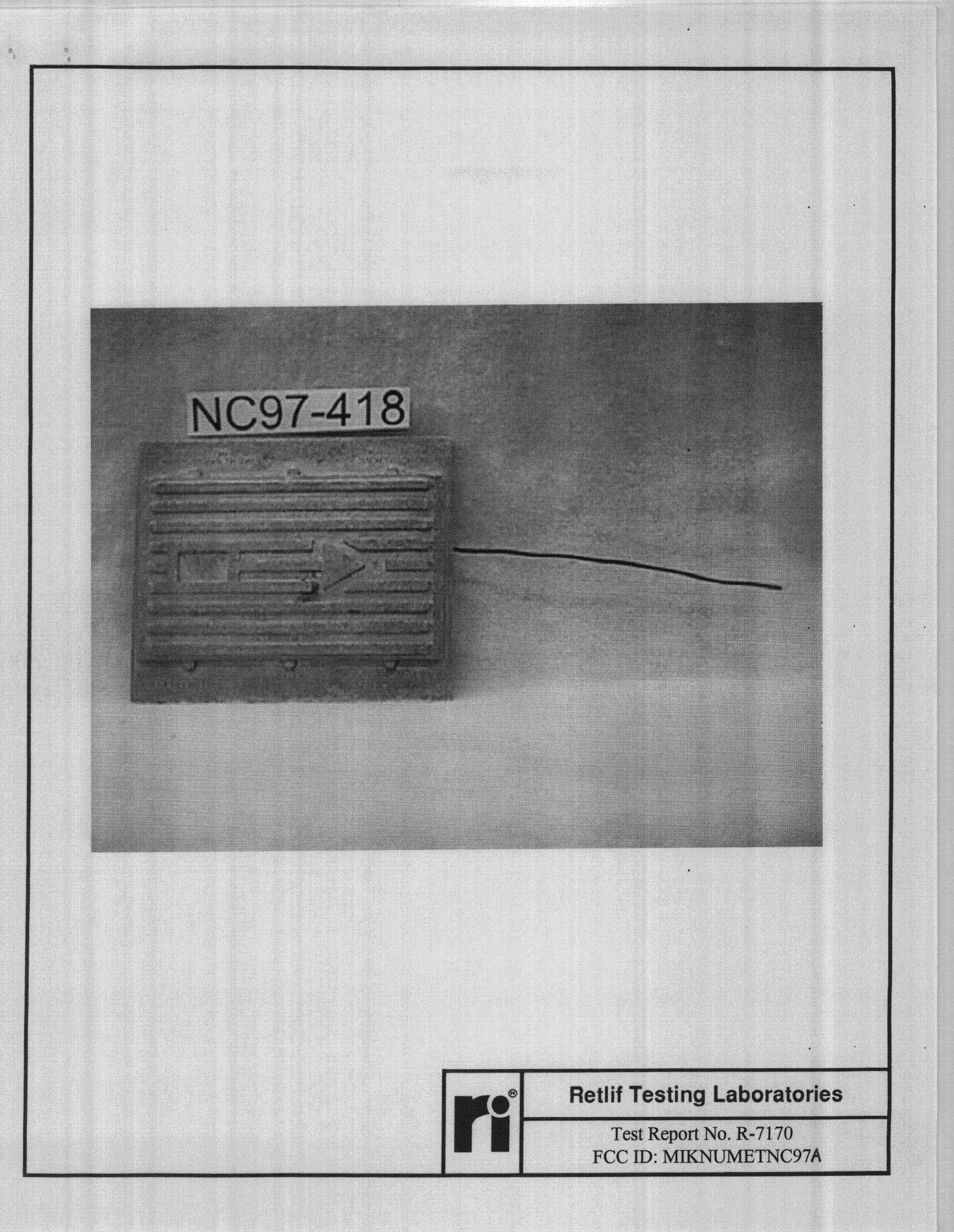 Product image for MIKNUMETNC97A