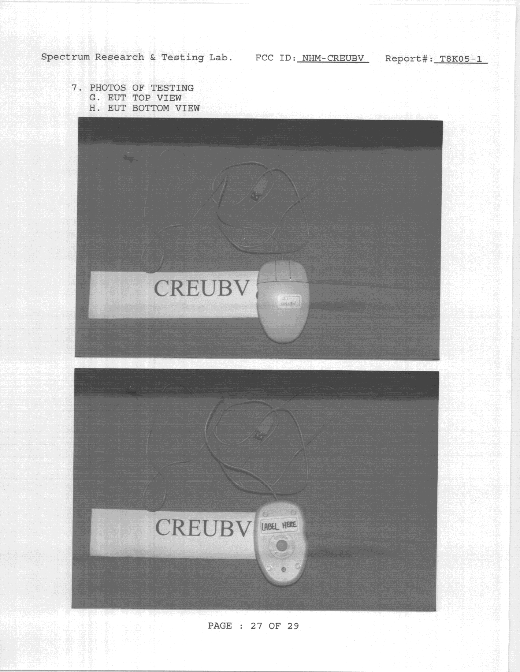 Product image for NHM-CREUBV