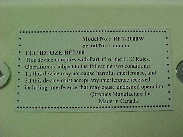 Product image for OZE-RFT2001