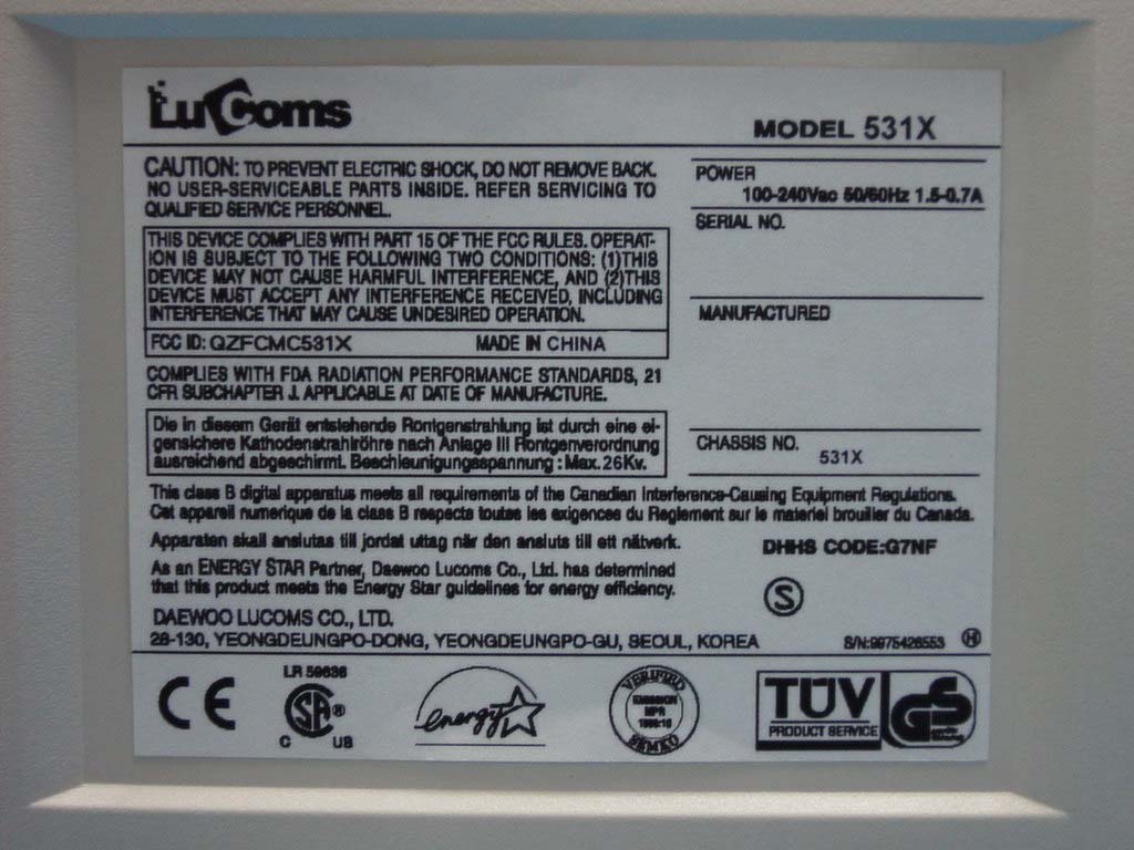 Product image for QZFCMC531X