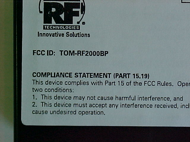 Product image for TOM-RF2000BP