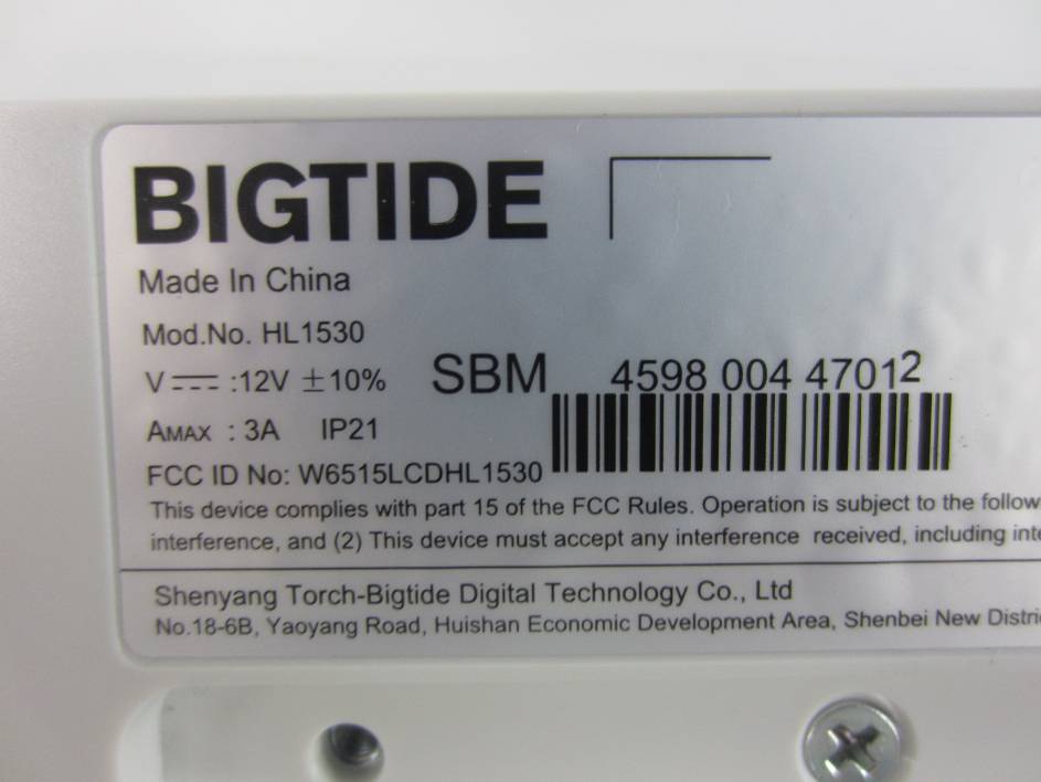 Product image for W6525LCDHL1530