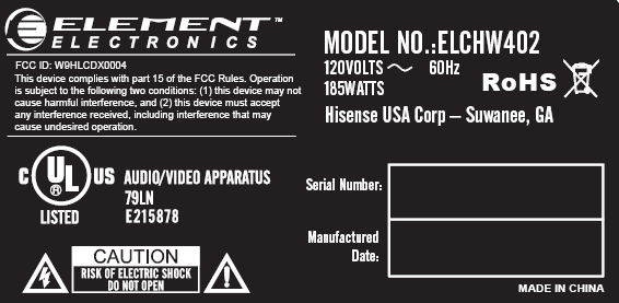 Product image for W9HLCDX0004